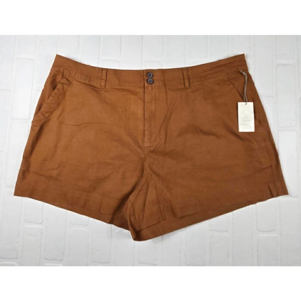 A New Day Brown High Rise Shorts Size 24